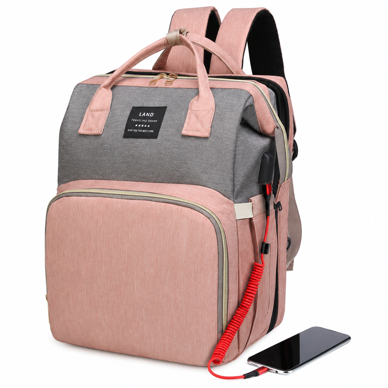 Kalma™ | Mochila Pañalera Cuna 3 en 1